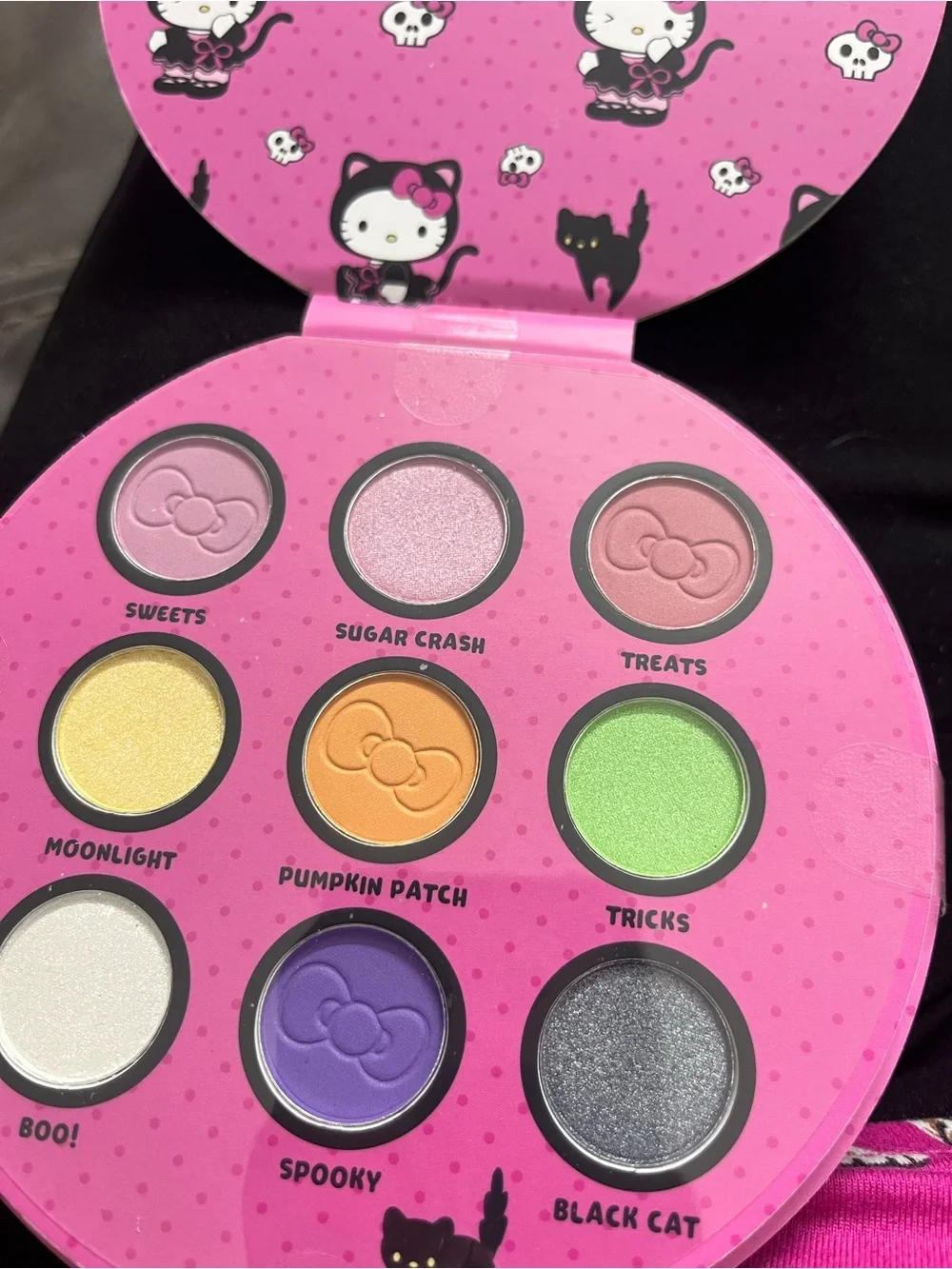 Hello Kitty Pink & Black Cat-Themed Eyeshadow Palette